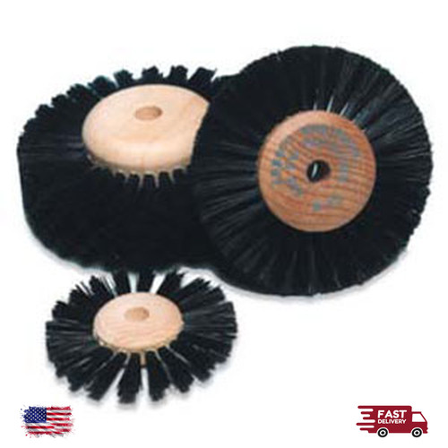 Lathe brush wheel wood hub - wheel, for
